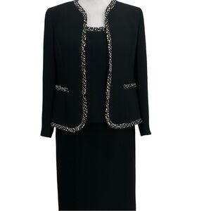 Kasper Black 3 Piece Suit Size 8P New With Tags